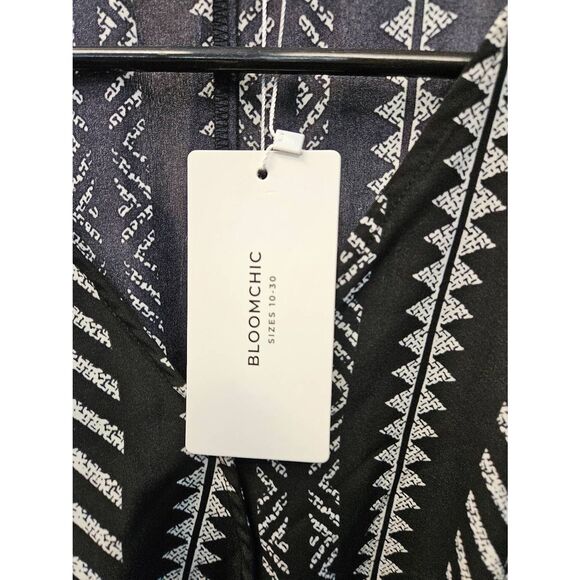 Bloomchic Aztec Black White Boho Blouse Size 10 NEW TAGS - Picture 8 of 9
